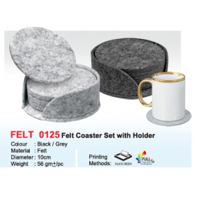 MyUniform Felt Coaster Set with Holder