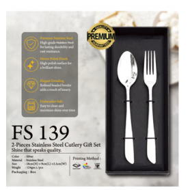 MyUniform 2 Pieces Stainless Steel Cutlery Gift Set