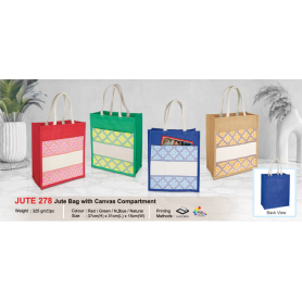 MyUniform Jute Bag with Canvas Compartment