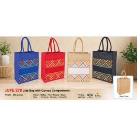 MyUniform Jute Bag with Canvas Compartment