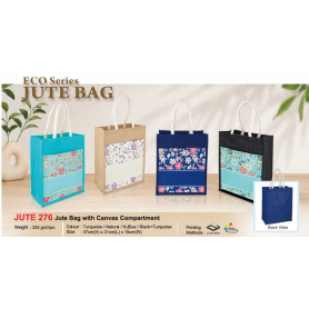 MyUniform Jute Bag with Canvas Compartment