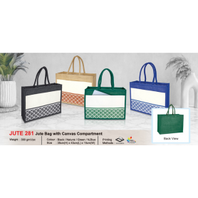MyUniform Jute Bag with Canvas Compartment