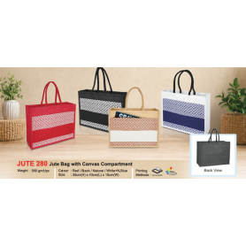 MyUniform Jute Bag with Canvas Compartment