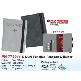RFID Multi Function Passport & Holder