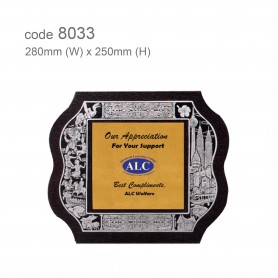 UNICS Budaya Malaysia Pewter Wooden Plaque 马来西亚文化高雅锡盘