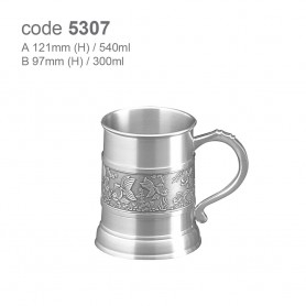 UNICS Golden Fin Pewter Tankard