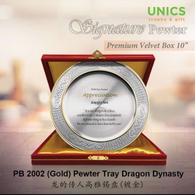 Unics Pewter Premium Velvet Box 10"