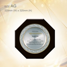 UNICS 3D Bunga Raya Pewter Plaque (Gold) 3D八方财大红花高雅锡盘（镀金）