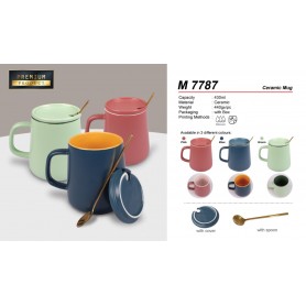 UNICS Blissful Brew Mug with Cover & Spoon