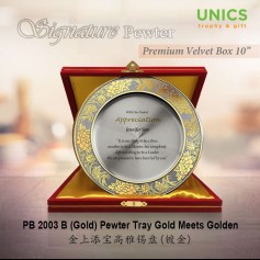 Unics Pewter Premium Velvet Box 10"