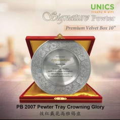 UNICS Pewter Premium Velvet Box 10"
