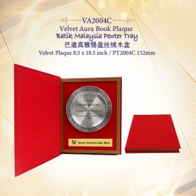 UNICS Pewter Velvet Aura Book Plaque