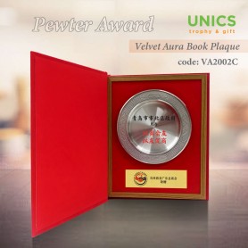 UNICS Pewter Velvet Aura Book Plaque