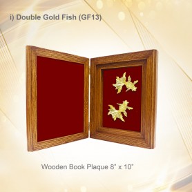 UNICS Wooden Pewter Book Plaque