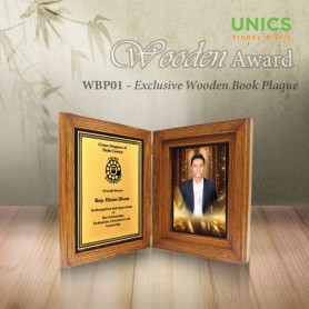 UNICS Wooden Book Plaque