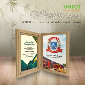 UNICS Wooden Book Plaque
