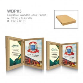 UNICS Wooden Book Plaque