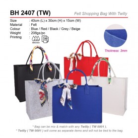 UNICS Felt Shopping Bag With Twilly