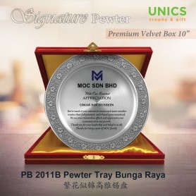 UNICS Bunga Raya Pewter Velvet Box