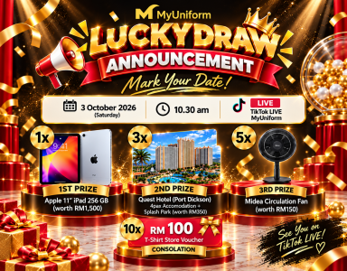 LUCKY DRAW ANNOUNCEMENT 3 OCTOBER 2026!